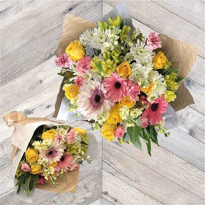 Dewdrop Wrapped Bouquet –  Tom Thumb, Pleasanton CA