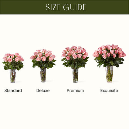 Long Stem Pink Rose Bouquet –  Tom Thumb, Pleasanton CA