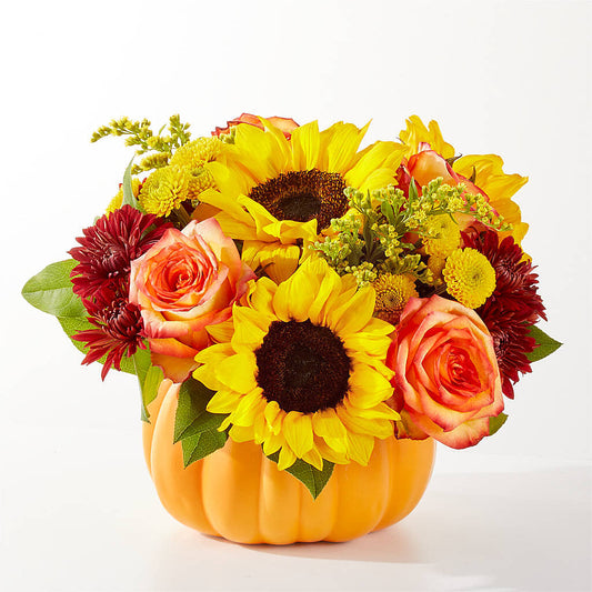 Golden Gourd Pumpkin Bouquet –  Tom Thumb, Pleasanton CA