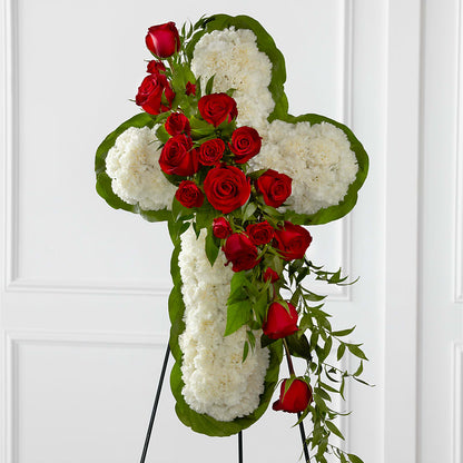 Floral Cross Easel –  Tom Thumb, Pleasanton CA