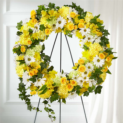 Golden Remembrance Wreath –  Tom Thumb, Pleasanton CA