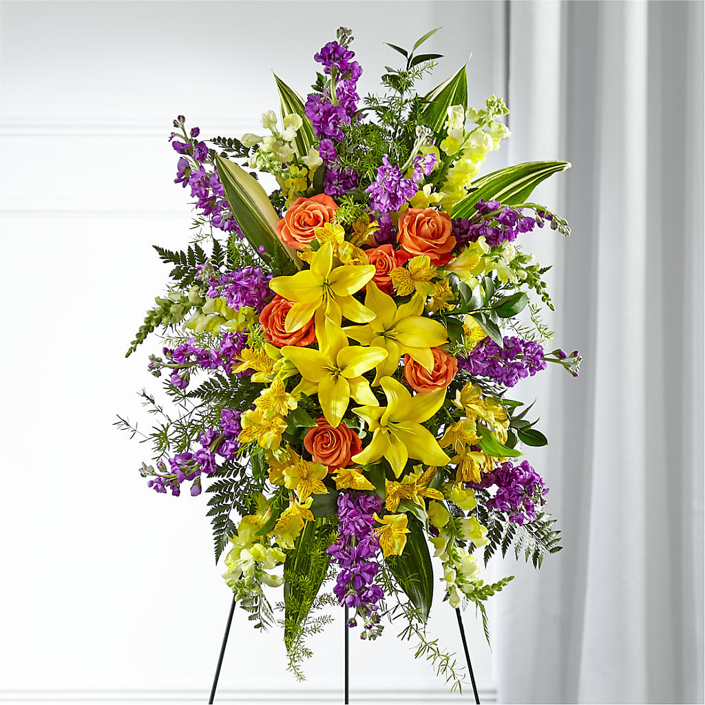 Thoughtful Prayers Standing Spray –  Tom Thumb, Pleasanton CA
