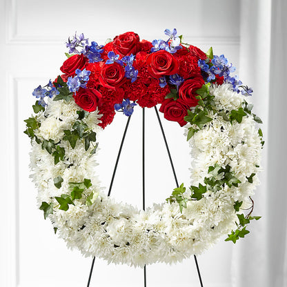 Patriotic Passion Wreath –  Tom Thumb, Pleasanton CA