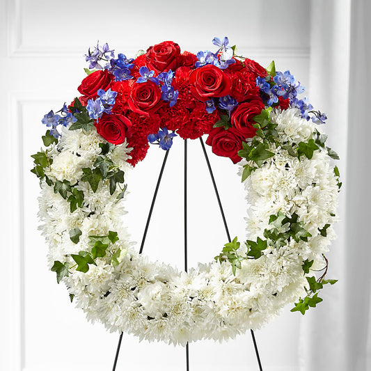 Patriotic Passion Wreath –  Tom Thumb, Pleasanton CA