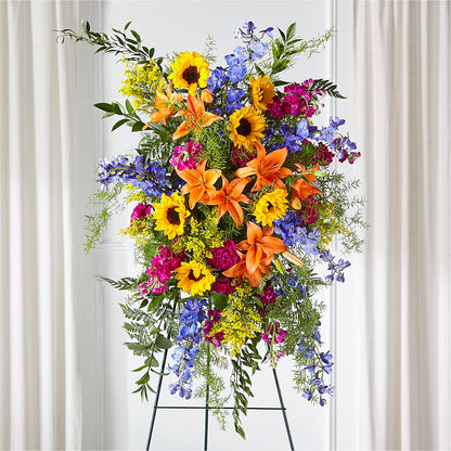 Sunlit Memories Standing Spray (Standard) –  Tom Thumb, Pleasanton CA