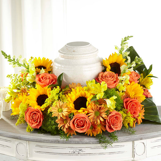 Faithful Sunflower Cremation Adornment –  Tom Thumb, Pleasanton CA
