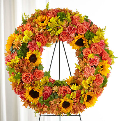 Autumnal Memories Wreath (Standard) –  Tom Thumb, Pleasanton CA
