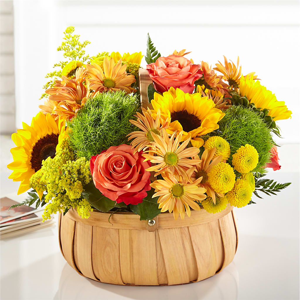 Harvest Sunflower Basket –  Tom Thumb, Pleasanton CA