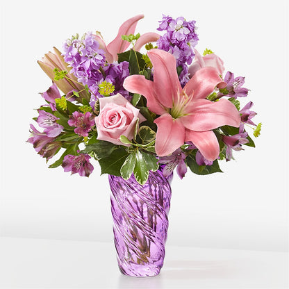 Precious Petals Bouquet with Luxe Swirl Vase –  Tom Thumb, Pleasanton CA