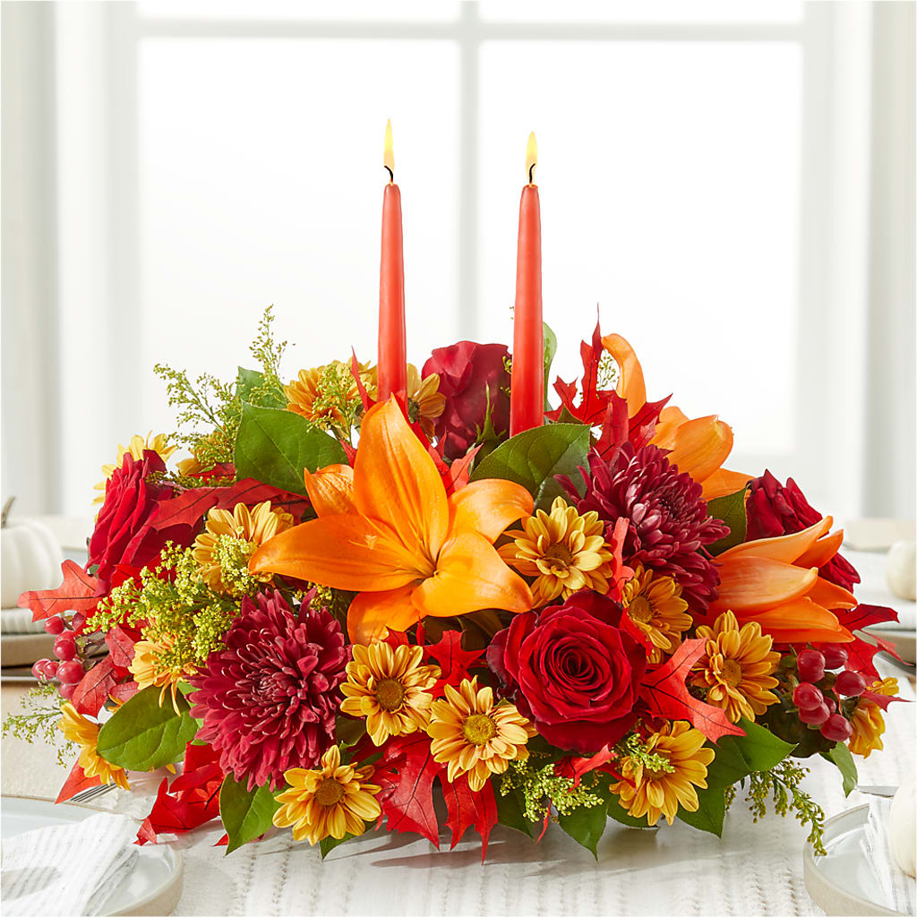 Autumn's Embrace Centerpiece –  Tom Thumb, Pleasanton CA