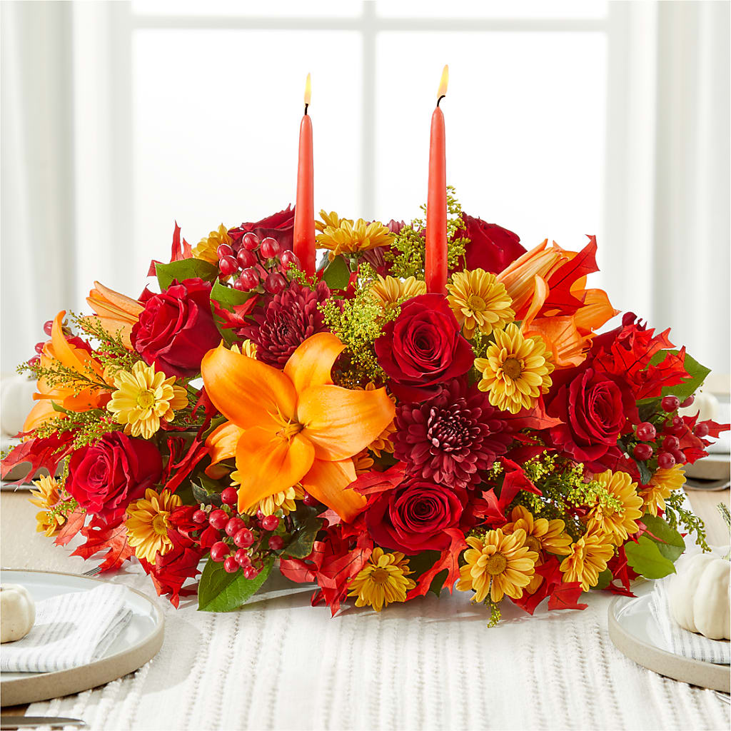 Autumn's Embrace Centerpiece –  Tom Thumb, Pleasanton CA
