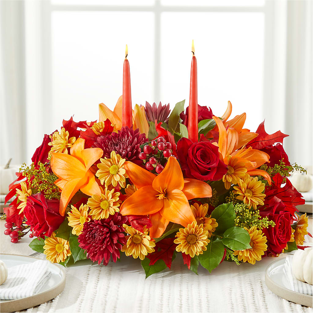 Autumn's Embrace Centerpiece –  Tom Thumb, Pleasanton CA