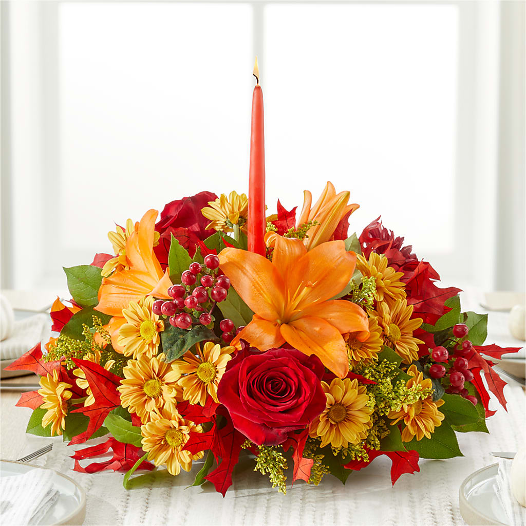Autumn's Embrace Centerpiece –  Tom Thumb, Pleasanton CA