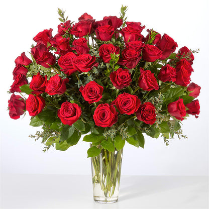 Forever Yours Fifty Stem Red Rose Bouquet –  Tom Thumb, Pleasanton CA